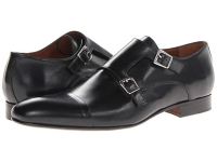Stylish Massimo Matteo Monk Strap Loafers for Men - Dbl Monk Cap Toe - Black Sale Online